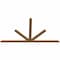 Ekena Millwork Saratoga Timber Gable Bracket, Western Red Cedar, 84"W x 45"H x 1 1/2"D x 3 1/2"F, 13/12 Pitch GBW084X45X0204SAR00SWR - alternate 4